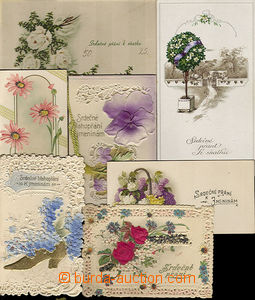 43865 - 1910-15 WISH-CARDS comp. 7 pcs of Srdečných wish, from th