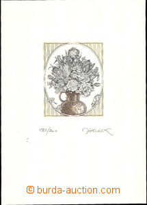 43915 - 1979 HERČÍK J. Váza with bunch, numbered graphic sheet