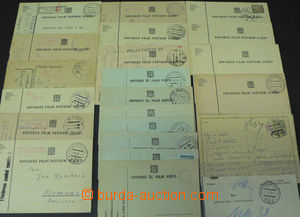 44300 - 1938 POLNÍ POŠTA ČSR MOBILIZACE 1938, partie 30ks líst