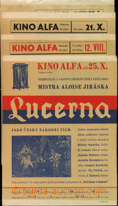 44592 - 1938-39 POSTER MOVIE cinema Alfa in Brno, comp. 4 pcs of fo