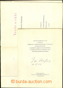 44972 - 1955 SEIFERT Jaroslav   Verše o růži s podpisem autora