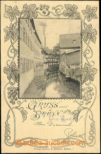 45119 - 1899 Gruss aus Brno, Small Venice, collage; long address, Us