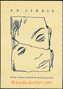 45356 - 1930 TOYEN portrait, Ex Libris MD. Hana Rezková-Mouralová
