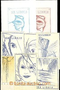 45357 - 1940-50 TOYEN selection of 18 pcs of Ex Libris, all color o