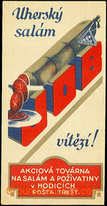 45568 - 1930 COMMERCIAL RECEIPT JOB Hungarian sausage, Hodice, multi