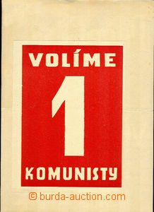 45682 - 1948 POSTER Volební poster Czechosl. side/party nationally