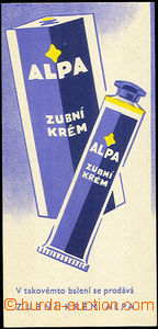 46281 - 1938 COMMERCIAL RECEIPT ALPA, tooth cream, multicolored, 7x1