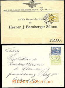 49749 - 1919 2 těžší dopisy ze II.TO, 1ks vyfr. zn. Pof.3 a 10,