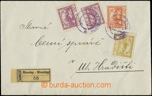 50087 - 1919 R dopis vyfr. zn. Pof.2 2x, 12, 14, zaslaný v II.TO, z