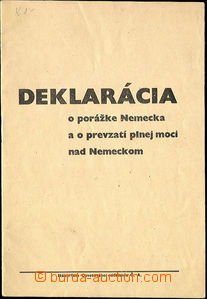 50676 - 1945 DEKLARACE about/by porážce and about/by prevzetí war