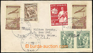 51436 - 1952 dopis zaslaný do USA vč. obsahu, vyfr. zn. Mi.2x 515,