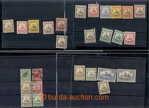 51596 - 1890-1910 GERMAN COLONIES sestava zn. na 13ks kartiček, ob