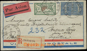 52128 - 1930 R+Let-dopis zaslaný do Argentiny, vyfr. zn. Mi.2x 168,