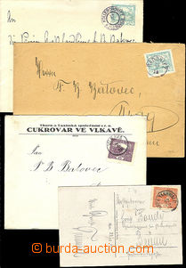 52511 - 1919-20 sestava 4ks celistvostí vyfr. zn. Hradčany s pěkn