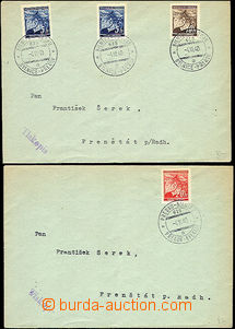 52537 - 1940 sestava 2ks dopisů s raz. VLP, č.610 Přerov-Bylnice/