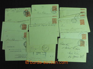 53852 - 1931-9 ČSR I., partie 22ks zálepek CZL2, z toho 4x řádko