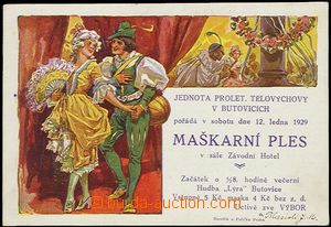 56675 - 1929 Ball invitation-card Union proletářské physical trai