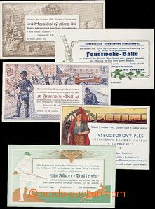 57891 - 1935-39 comp. 5 pcs of invitation cards, German written 2x f