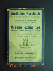 58030 - 1942 Úřední jizdní řád Protektorátu ČaM, Kilometrovn