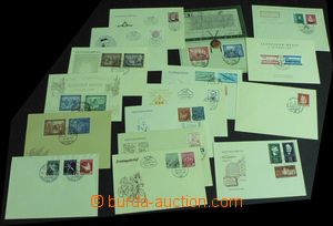 58109 - 1947-57 GERMANY - EAST soubor 16ks obálek a nálepních li