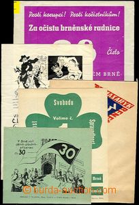 58654 - 1946 POLITICAL PROPAGANDA comp. 14 pcs of Un labels adverti