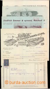 58939 - 1911-43 comp. 4 pcs of decorated stamped invoices firm (J. E