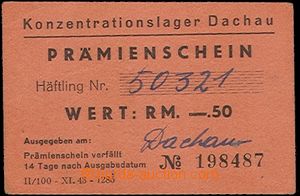 59028 - 1943 C.C. DACHAU  camp means of payment, WERT: RM. –.50; g