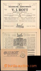 59263 - 1922 2 pcs of advertising price lists firm V.J.Root Prague o