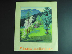 59364 - 1930? RICHTER Jan, (1906), jarní horská krajina (Beskydy)