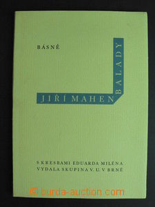 59368 - 1929 Mahen George: Poems and balady, 5x lithography Ed. Mil