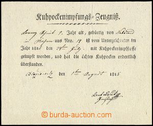 59472 - 1815 pre-printing očkovací certificate of očkování agai