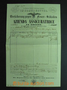 59527 - 1865 insurance contract with decorated heading with imperial