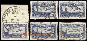 59756 - 1930 Mi.255a + b + c, total 5 pcs of stamp. with various sha