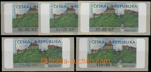 61343 - 2000 Pof.AT1 Veveří, hodnoty 0.40, 1, 5.4o, 9 a 14.40Kč, vše
