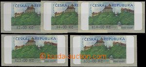 61348 - 2000 Pof.AT1 Veveří - III.vydání, hodnoty 2, 4, 14, 23 a 33K