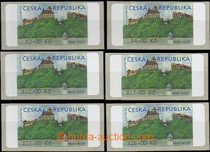 61351 - 2000 Pof.AT1 Veveří - III.vydání, hodnoty 2, 4, 12, 17, 23 a