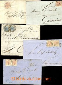 61476 - 1850-?? AUSTRIA, sestava 13ks dopisů, nebo jejich částí,