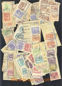 61807 - 1919 ČSR I., partie 50ks výstřižků, většinou z průvo