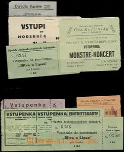 61821 - 1928 ADMISSION TICKETS selection of 19 pcs of entrance tick