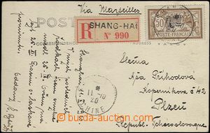 62348 - 1920 CHINE, Francouzská pošta v Číně, R pohlednice zasl
