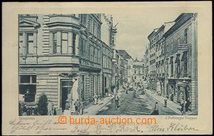 62568 - 1901 Opava (Troppau) - pohled do Hrnčířské ulice, lidé,