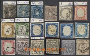 63394 - 1852-60 ITALY sestava 18ks klasických zn. staroitalských