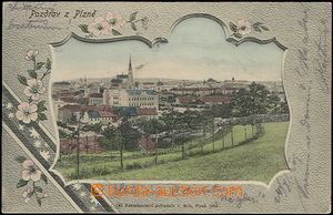 63967 - 1905 Plzeň, celkový pohled, koláž (ozdobný výřez), ko