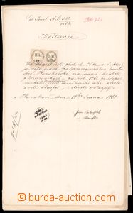 64032 - 1867-68 sestava 18ks kvitancí s kolky 3. emise o pronájmu