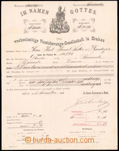 64034 - 1880 INSURANCE insurance form, decorative insurance form in