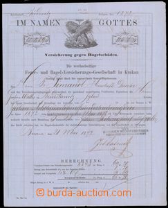 64038 - 1872 INSURANCE insurance form, decorative insurance form in