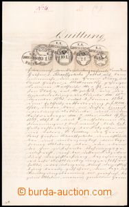 64144 - 1868 document confirmating amount 10000 golden, revenues 3.