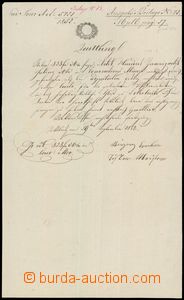 64166 - 1852 AUSTRIA  release written German, revenue 3G, cat. Korin