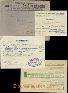 64314 - 1927-43 Tábor, konvolut 8ks písemností se vztahem k Tábo