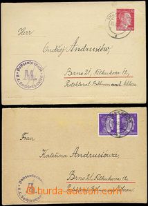 64333 - 1942 KT SACHSENHAUSEN - ORANIENBURG 2ks táborových zálep
